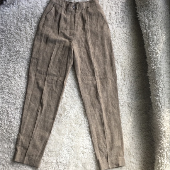 CHANEL Pants - Chanel Linen High Waist Pants